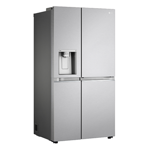LG, диспенсер для воды и льда с резервуаром, 635 л, высота 179 см, серебристый - SBS-холодильник