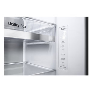 LG, water & ice dispenser, 635 L, height 179 cm, silver - SBS Refrigerator