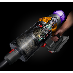 Dyson V15 Detect Absolute, желтый/серый - Беспроводной пылесос