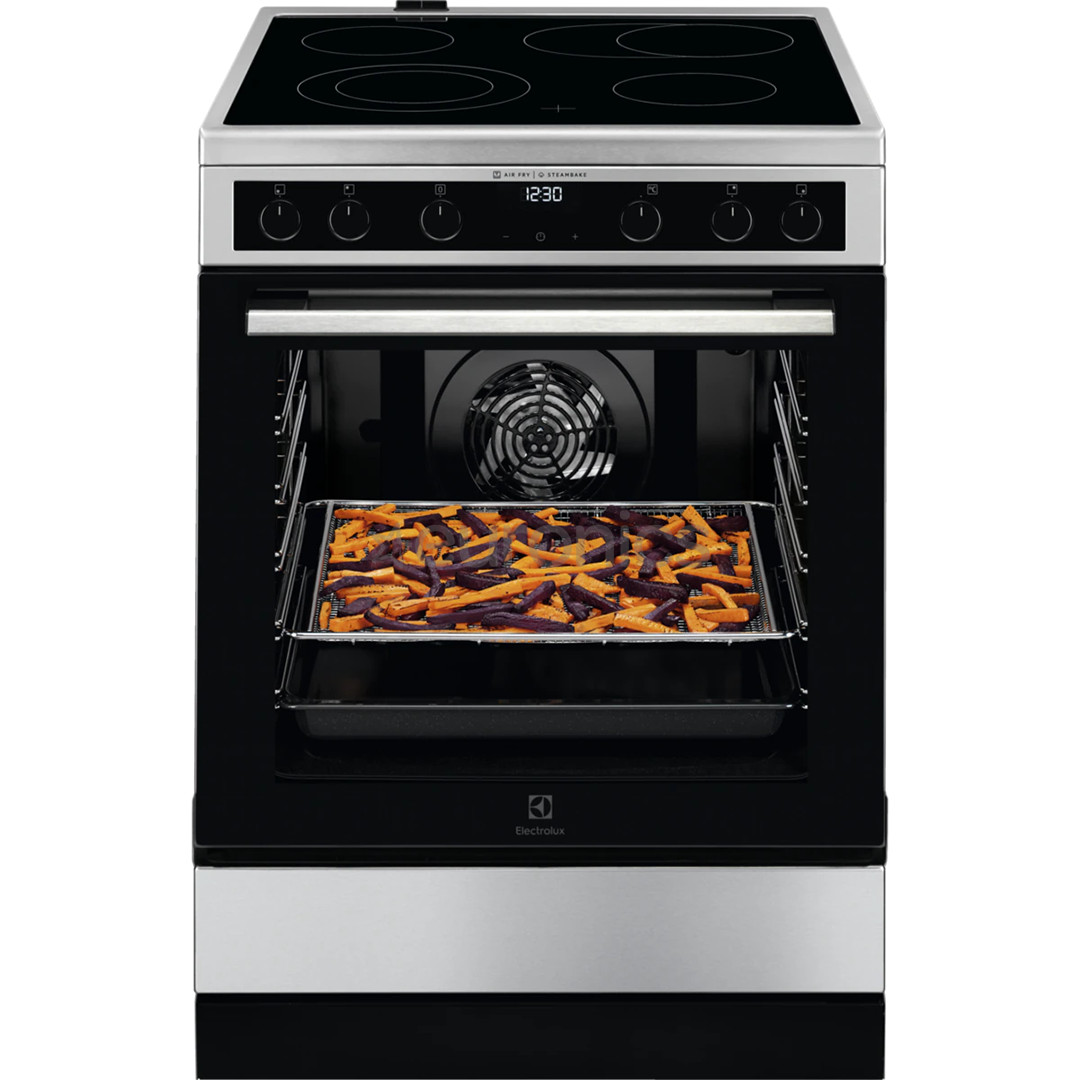 Electrolux SteamBake, 73 L, inox - Freestanding Ceramic Cooker