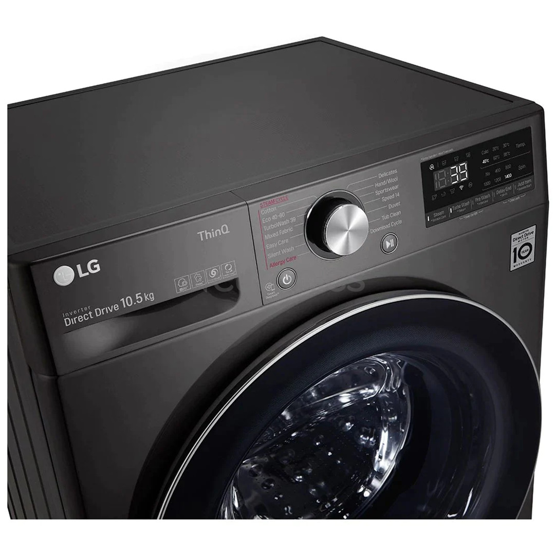 LG, 10.5 kg, depth 56 cm, 1400 rpm, dark grey - Front Load Washing Machine