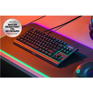 SteelSeries Apex 3 TKL, SWE, must - Klaviatuur