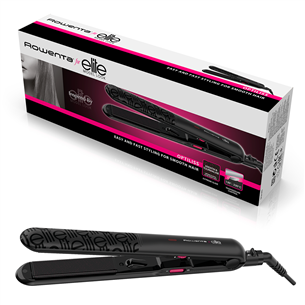 Rowenta Elite Optiliss, 130-230 °C, black/pink - Hair straightener