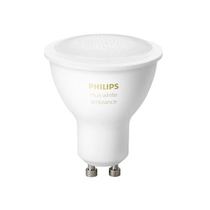 Philips Hue White Ambiance, GU10, valge - Nutivalgusti