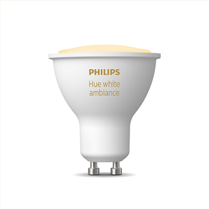 Philips Hue White Ambiance, GU10, valge - Nutivalgusti