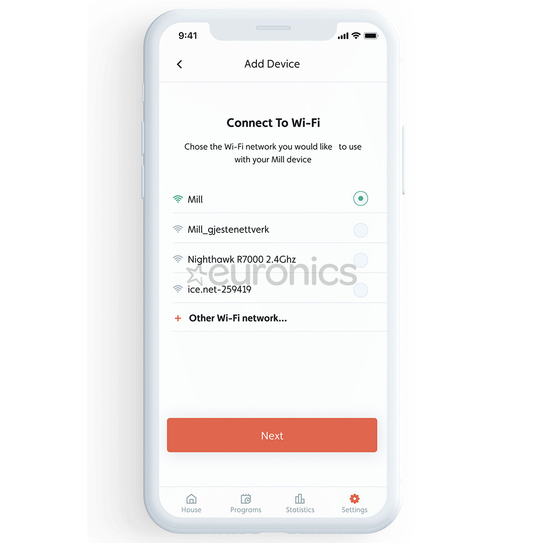 Mill, WiFi, 1200 Вт, белый - Электрический радиатор