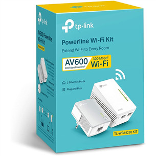 Võrgulaiendi adapter TP-Link AV600 Powerline Wi-Fi Kit