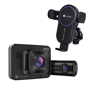 Video registrator Navitel R250 Dual and wireless charger Navitel SH1000 PRO NAVITELBUNDLE