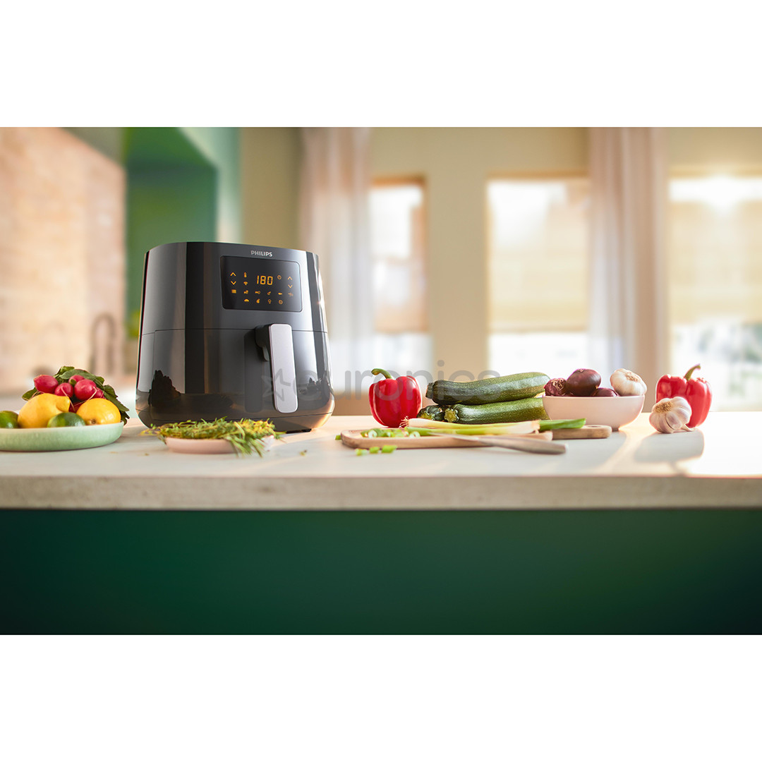 Philips Essential XL, 2000 Вт, 6,2 л + дополнительный аксессуар, серый - Аэрогриль