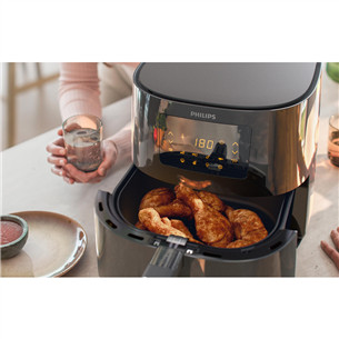 Philips Essential XL, 2000 Вт, 6,2 л + дополнительный аксессуар, серый - Аэрогриль