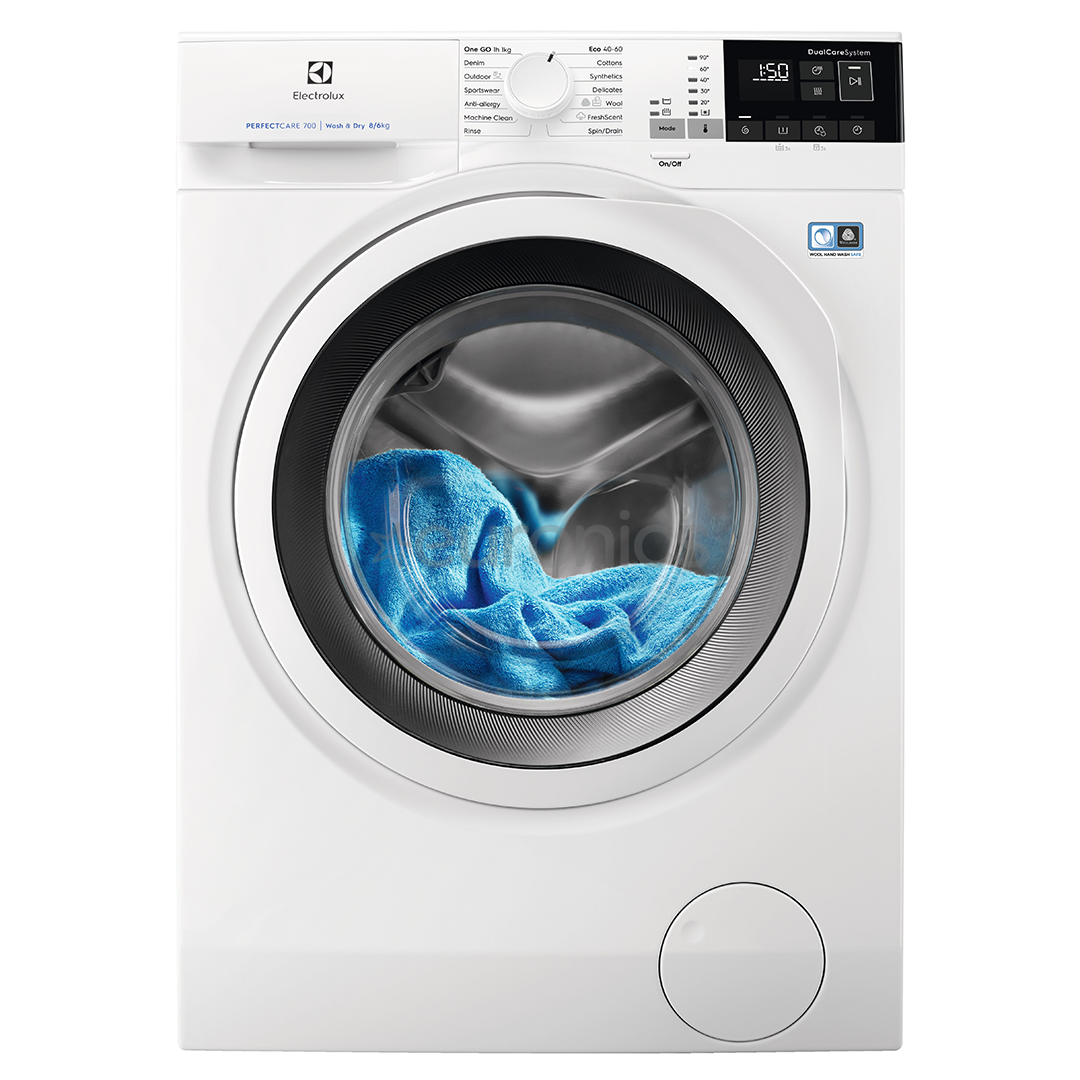 Electrolux, 8 kg / 6 kg, depth 63.6 cm, 1600 rpm - Washer-Dryer Combo