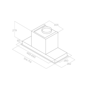 Elica, 690 m³/h, width 60 cm, inox - Built-in Cooker Hood