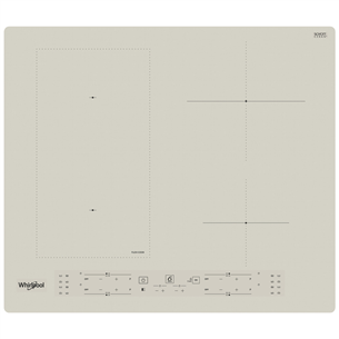 Whirlpool, laius 59 cm, raamita, beež - Integreeritav induktsioonpliidiplaat WLB6860NE/S