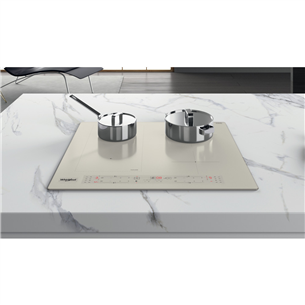 Whirlpool, width 59 cm, frameless, beige - Built-in Induction Hob