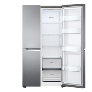 LG, height 179 cm, 655 L, stainless steel - SBS refrigerator
