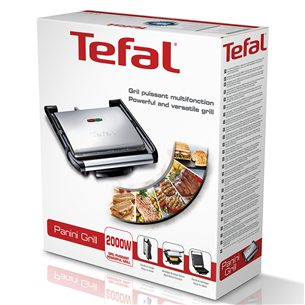 Tefal Inicio, 2000 Вт, нерж. сталь - Электрический гриль