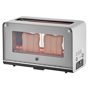 WMF Lono, 1300 W, silver/clear - Glass toaster