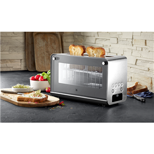 WMF Lono, 1300 W, silver/clear - Glass toaster