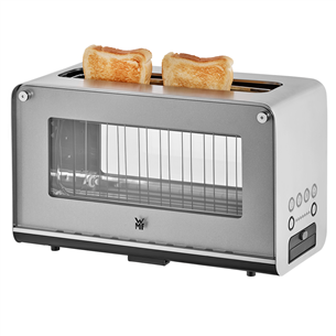 WMF Lono, 1300 W, silver/clear - Glass toaster