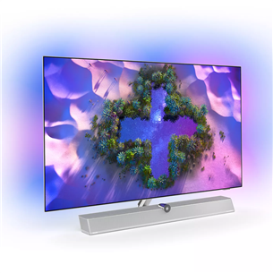 Philips OLED 4K UHD 65", jalg keskel, helehall - Teler