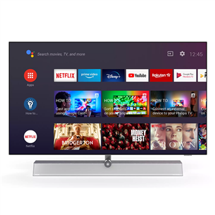 Philips OLED 4K UHD 65", central stand, light gray - TV