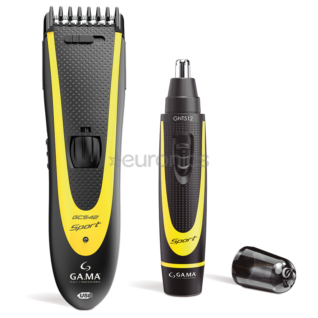 GA.MA, must/kollane - Juukselõikuri komplekt