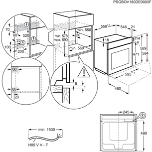 AEG Steamboost 8000, steam cleaning, 70 L, inox - Built-in Steam Oven