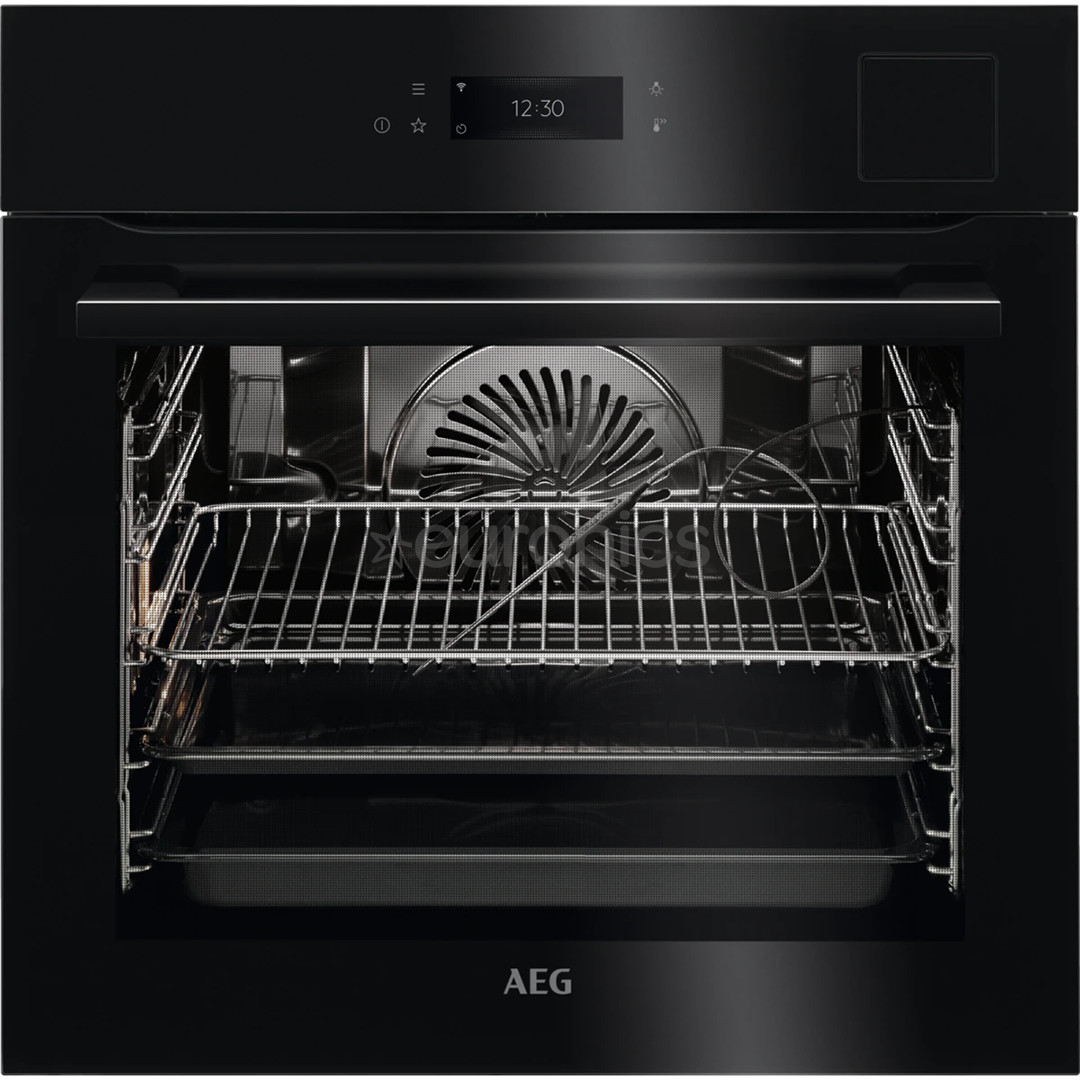 AEG SteamPro 9000, 255 настроенных программ, 70 л, черный - Интегрируемый паровой духовой шкаф