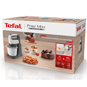 Tefal Prep'Mix+, 500 W, valge - Pöörleva nõuga Mikser