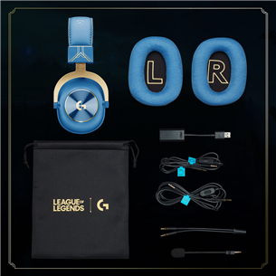 Logitech G PRO X Gaming League of Legends Edition, синий - Игровая гарнитура