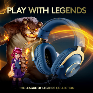Logitech G PRO X Gaming League of Legends Edition, sinine - Mänguri peakomplekt