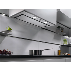 AEG 6000 Hob2Hood, 430 m³/h, laius 77 cm, roostevaba teras - Integreeritav õhupuhasti