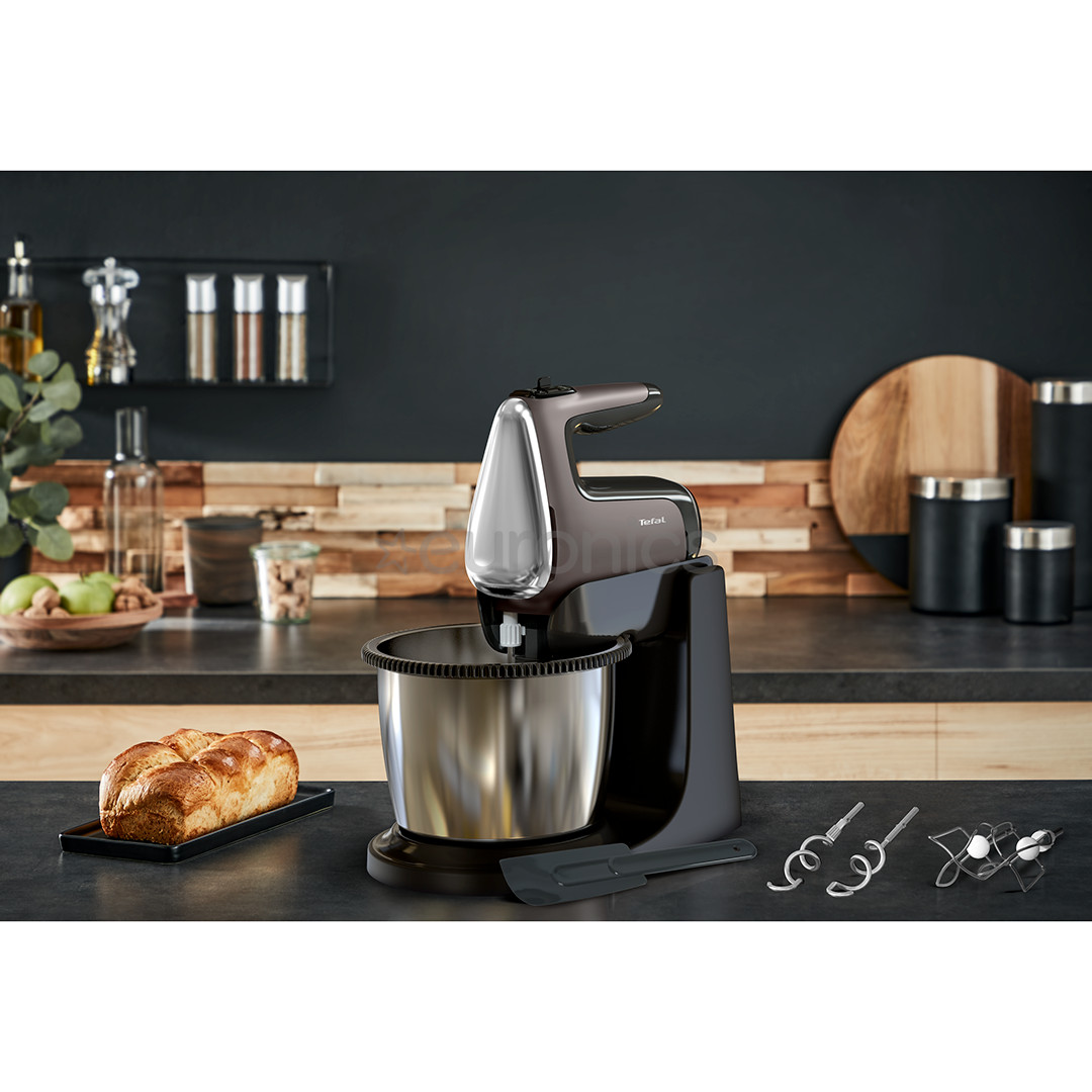 Tefal PowerMix Silence, 600 W, dark grey - Standbowl Hand Mixer