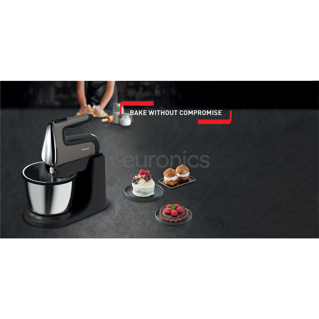 Tefal PowerMix Silence, 600 W, dark grey - Standbowl Hand Mixer