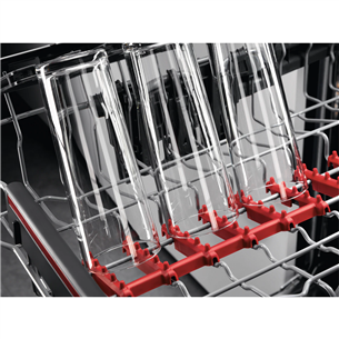 AEG 6000 Slim, 9 place settings, width 44.6 cm, silver - Free standing Dishwasher