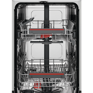 AEG 6000 Slim, 9 place settings, width 44.6 cm, silver - Free standing Dishwasher