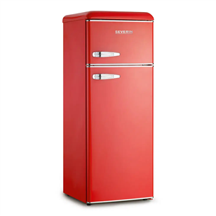 Severin, 209 L, height 148 cm, red - Retro Refrigerator KS9955