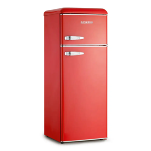 Severin, 209 L, height 148 cm, red - Retro Refrigerator