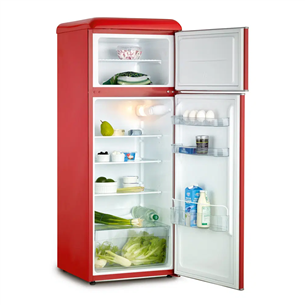Severin, 209 L, height 148 cm, red - Retro Refrigerator