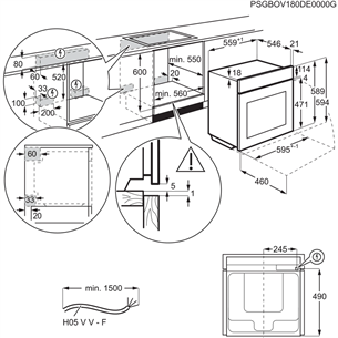 AEG SteamPro 9000, 255 eelseadistatud programmi, 70 L, roostevaba teras - Integreeritav auruahi