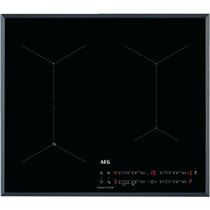 AEG 7000 SenseFry, laius 59 cm, raamita, must - Integreeritav induktsioonpliidiplaat