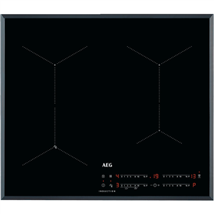 AEG 7000 SenseFry, laius 59 cm, raamita, must - Integreeritav induktsioonpliidiplaat IAE64431FB