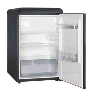 Snaige, height 88.5 cm, 109 L, black - Retro Fridge