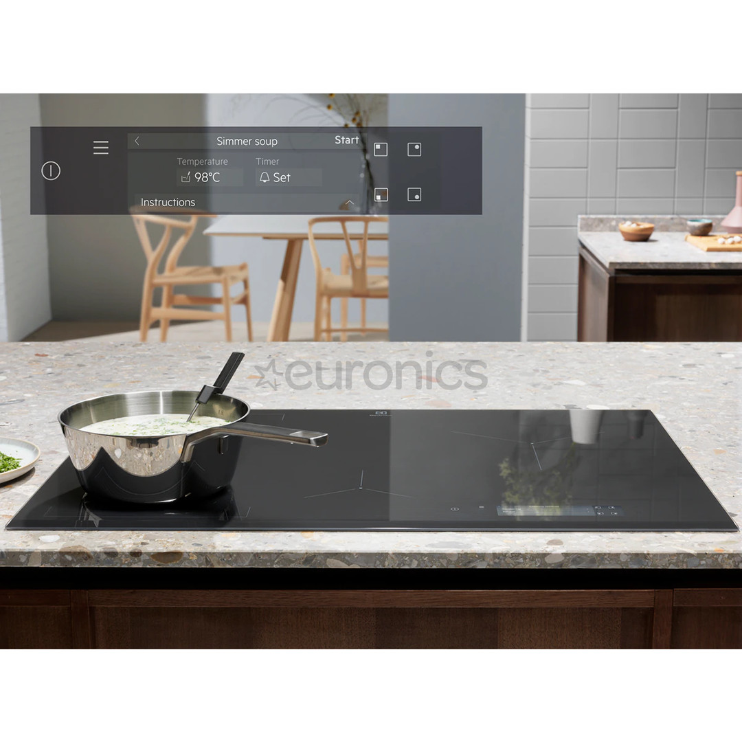 Electrolux 900 SensePro, width 78 cm, frameless, dark grey - Built-in Induction Hob