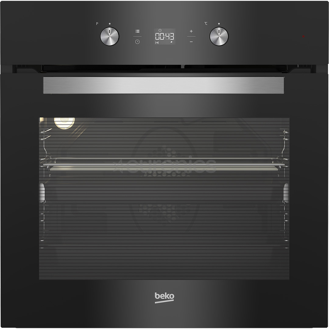 Beko, 71 L, black/inox - Built in oven