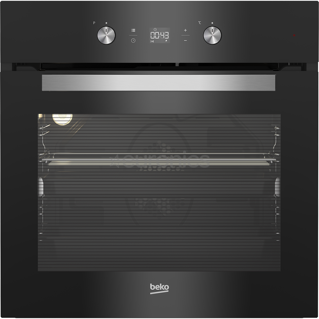 Beko, 71 L, black/inox - Built in oven