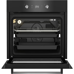 Beko, 71 L, black/inox - Built in oven