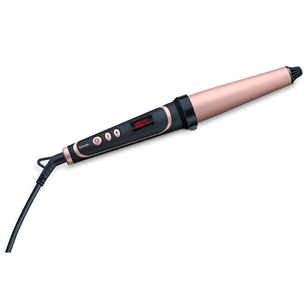Beurer, diameter 25-38 mm, 120-200 °C, pilnk/black - Conical Curler HT62