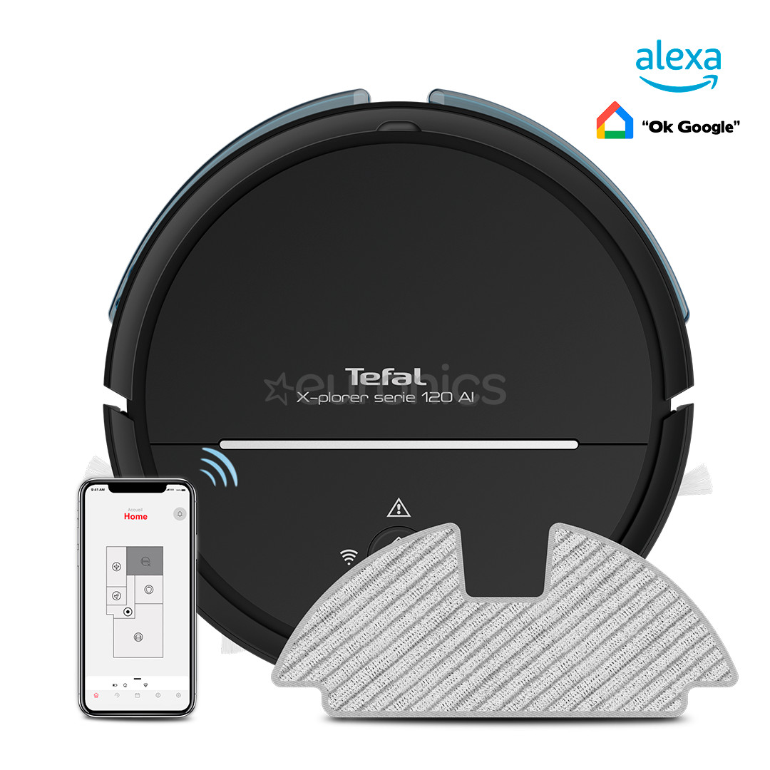 Tefal X-plorer S120 Animal & Allergy, сухая и влажная уборка, черный - Робот-пылесос
