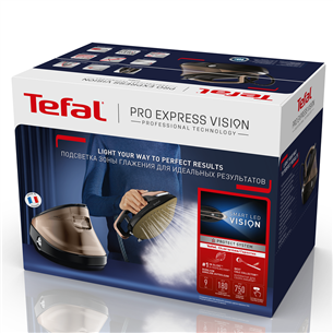 Tefal Pro Express Vision, 3000 W, must ja kuldne - Triikimissüsteem